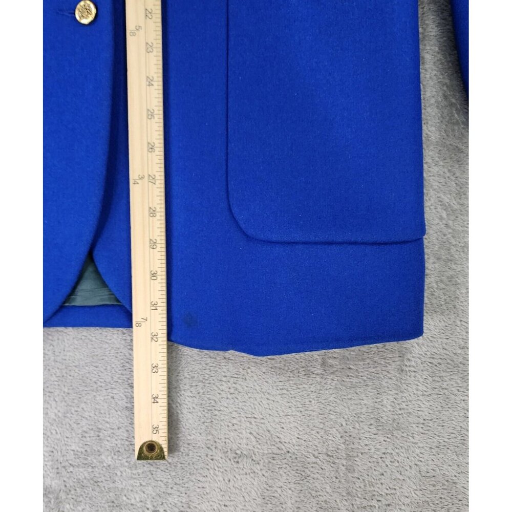 Tommy Hilfiger Blazer Womens Small Blue Wool Blend Vintage Preppy Sports Coat - Picture 6 of 13